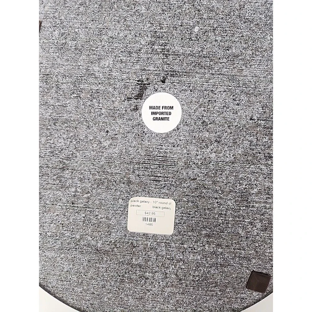 Rock of Ages Black Granite Cheese Board Pewter Mouse Stone Cutting Board